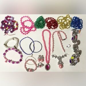 Lot of Kids Girls’ Play Pretend Jewelry